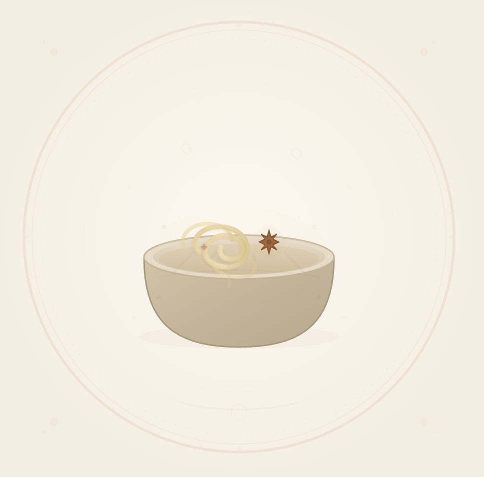 Noodle restaurant logo with steaming bowl and swirling noodles