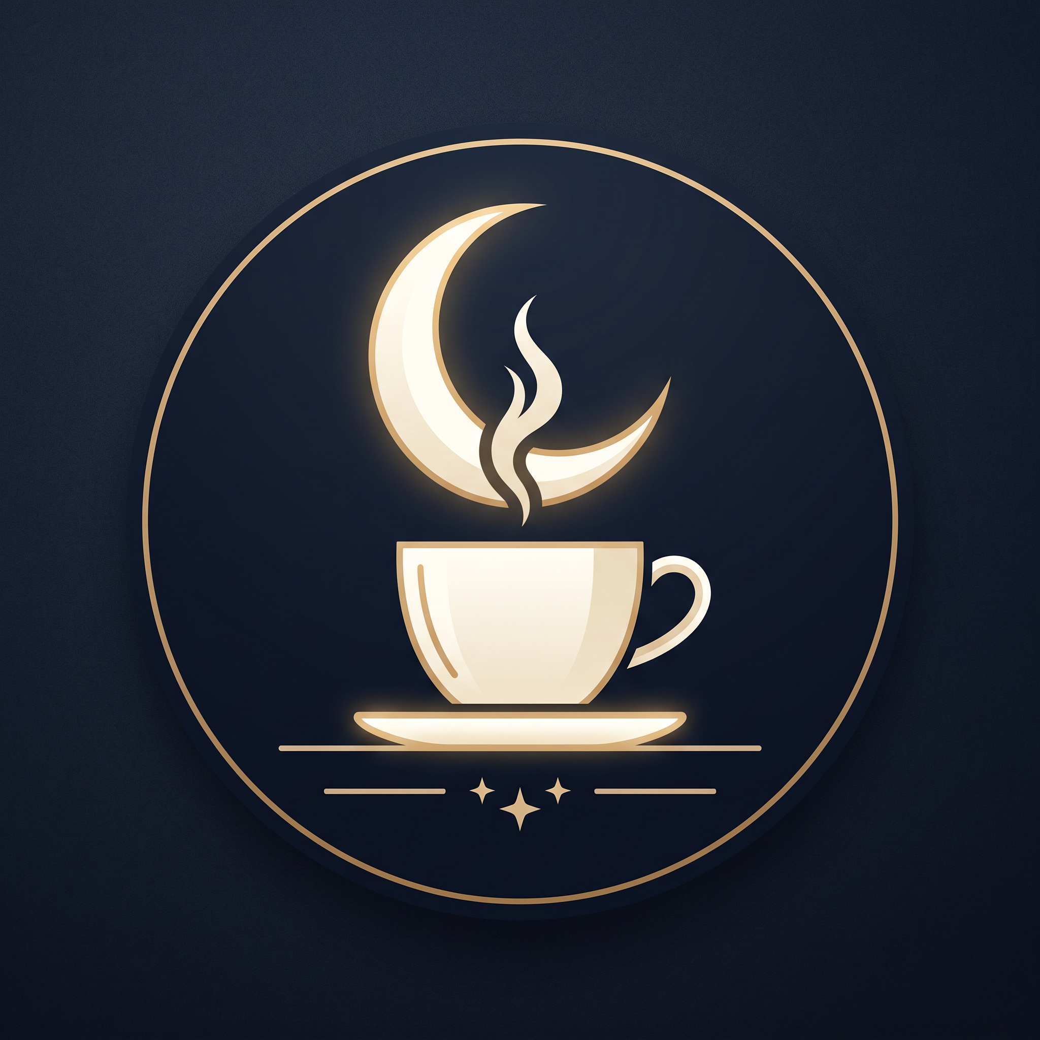 Botanical coffee shop logo with coffee branch and cup