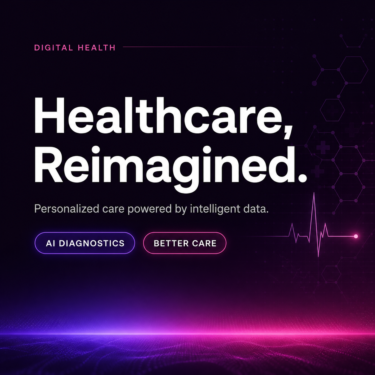 AI presentation maker example featuring an AI-powered digital healthcare presentation