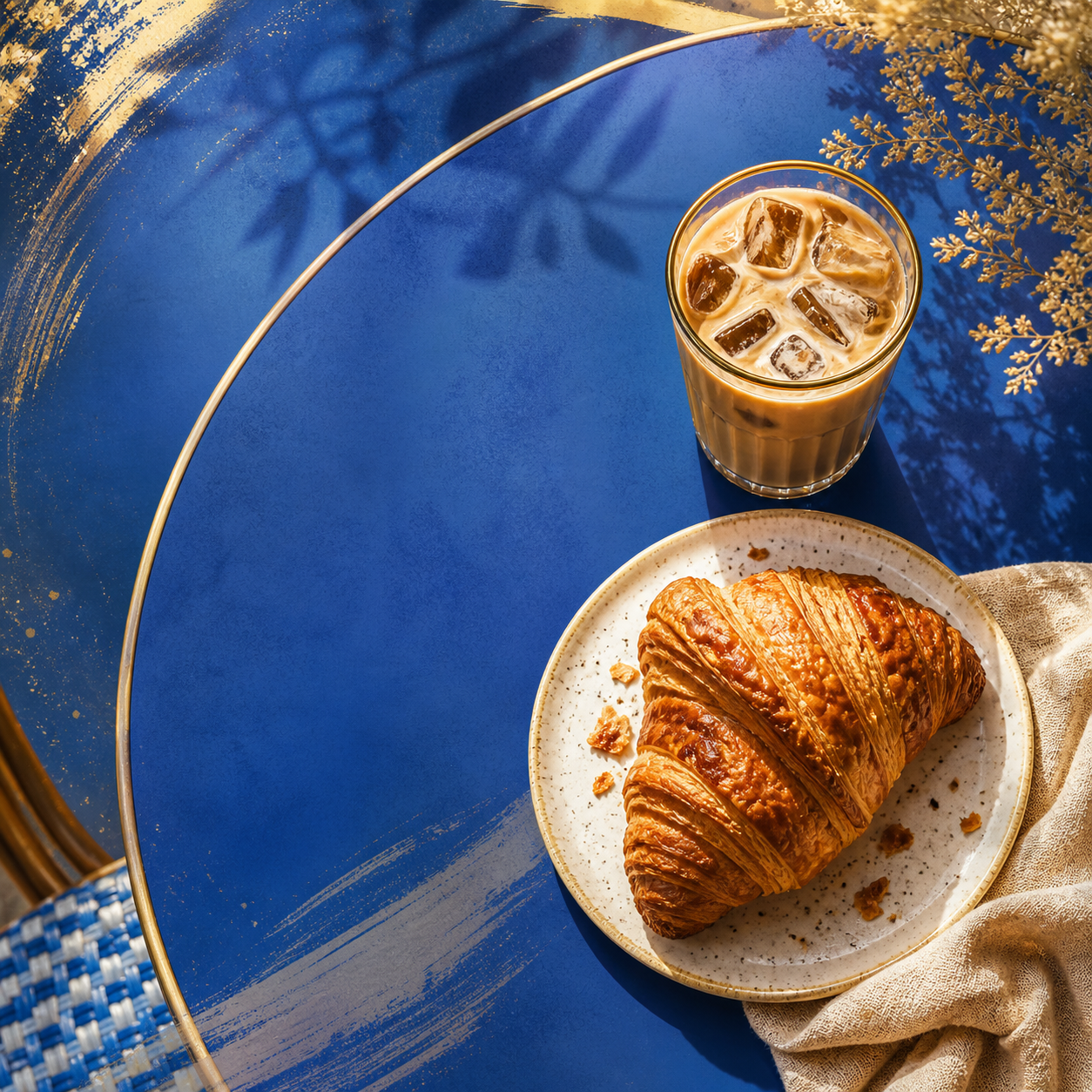 AI Flyers Maker cafe grand opening flyer featuring coffee and pastry