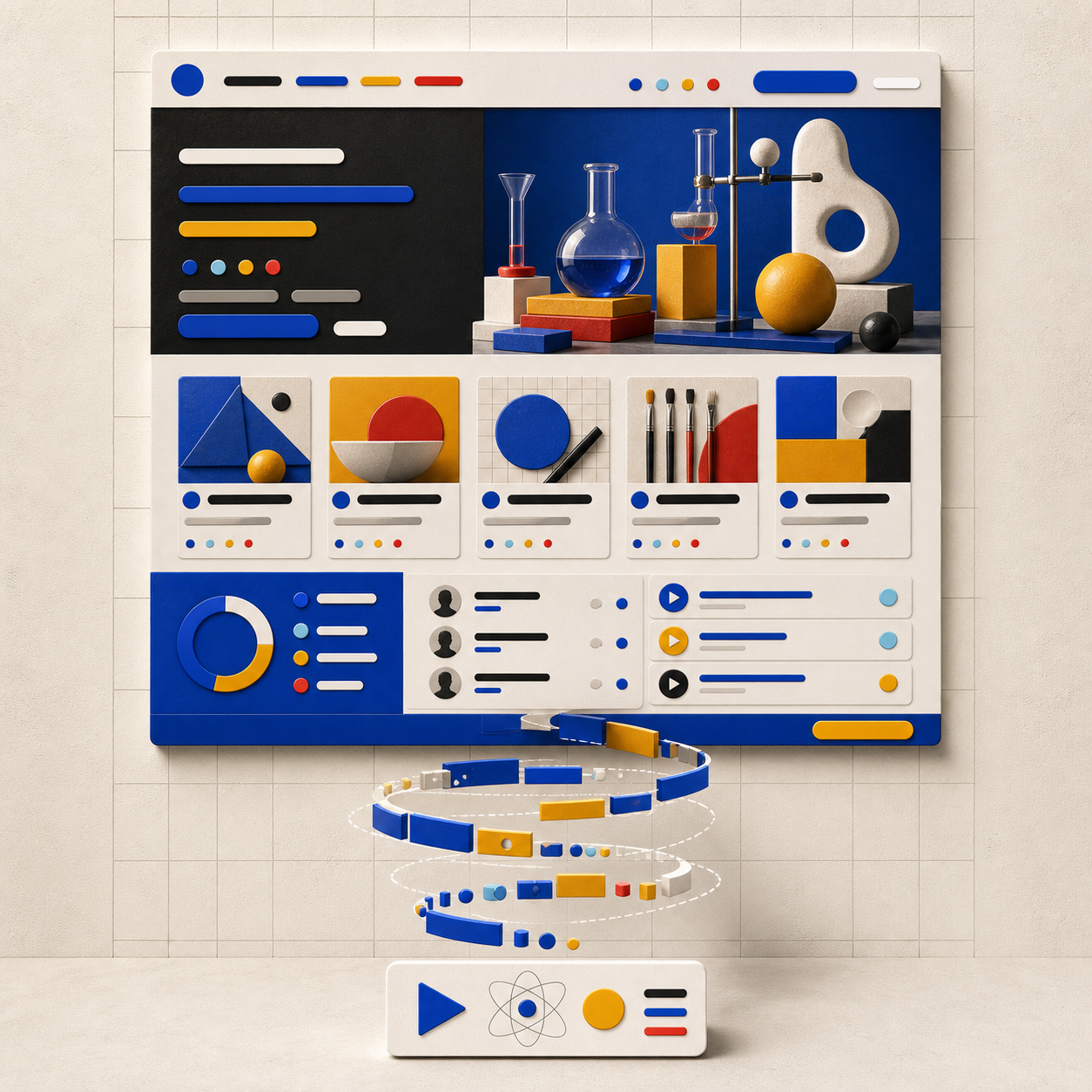 AI website builder turning a course brief into a polished online learning platform