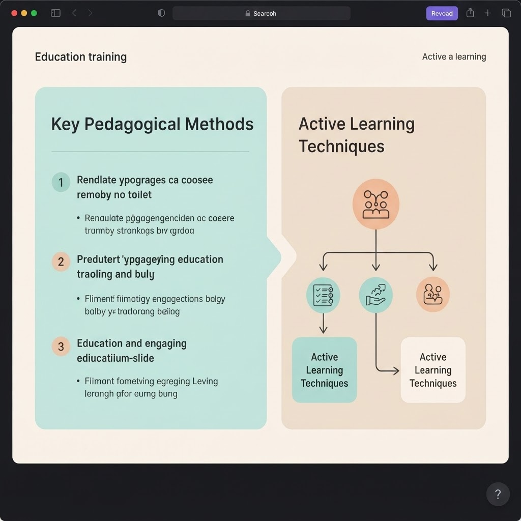Clean and engaging educational training slide generated by AI with structured layout and friendly icons