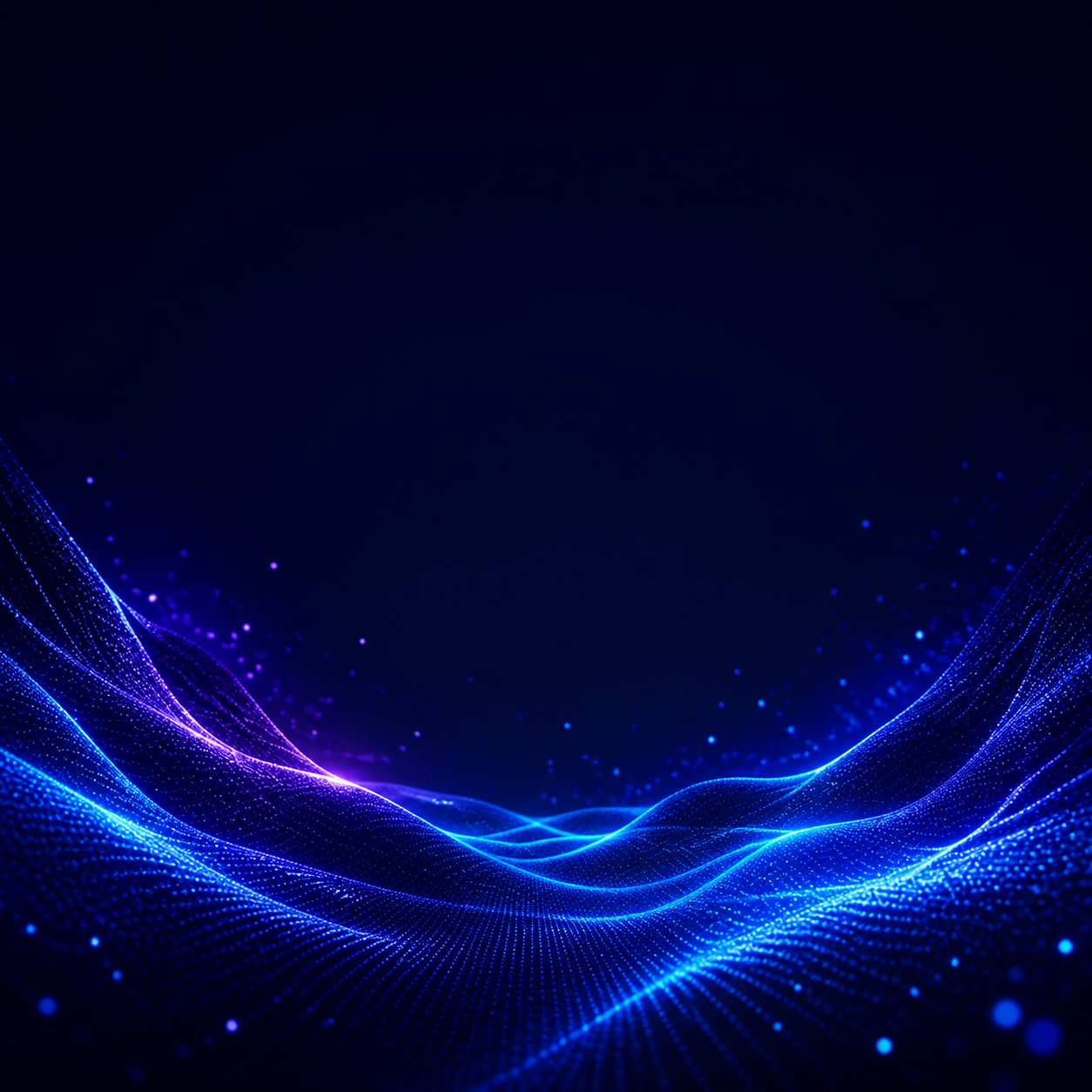 Blue abstract AI data wave Facebook cover