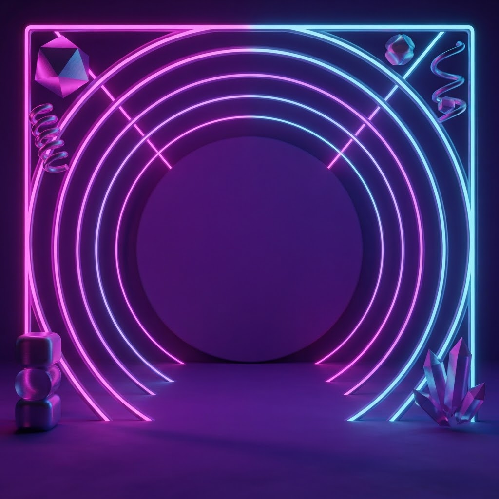 Neon purple creator Facebook cover