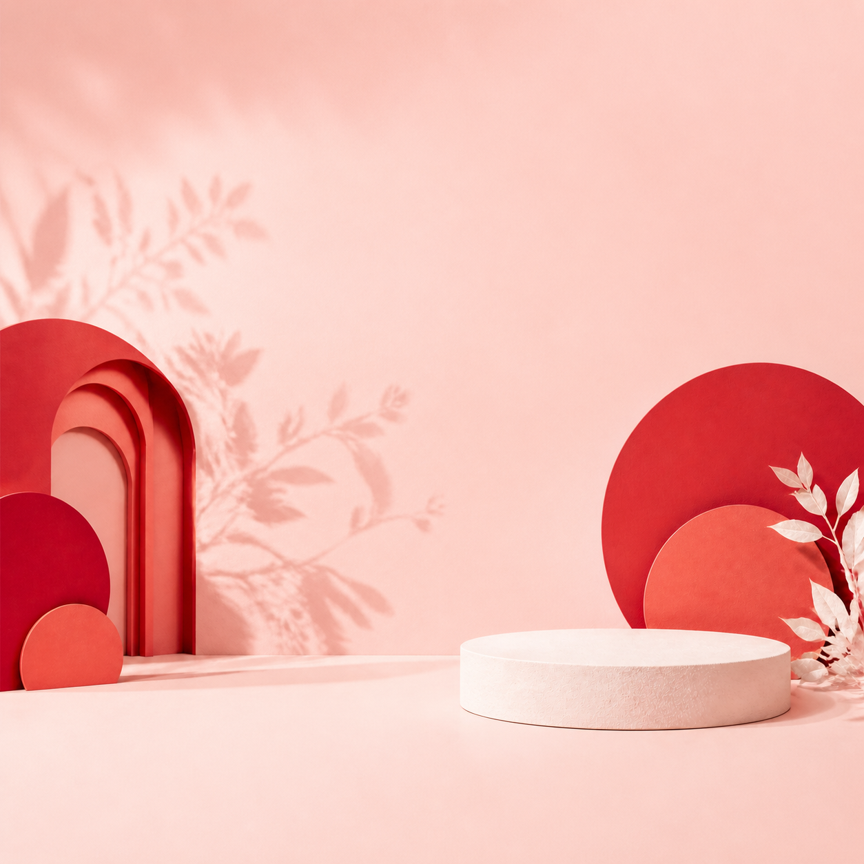 Blush pink geometric product display Facebook cover