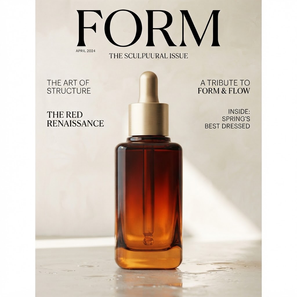 AI product replacement for a premium skincare bottle image