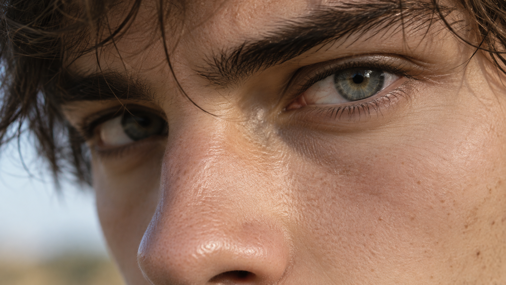 Close-up facial texture