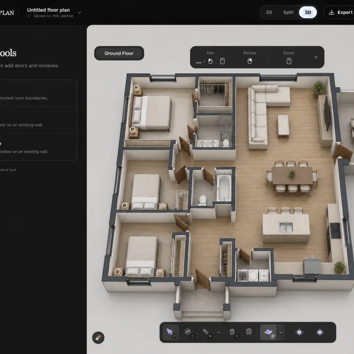 2D floor plan preview