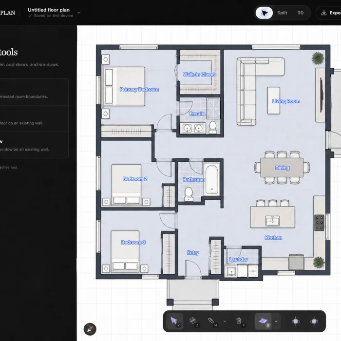 3D floor plan preview
