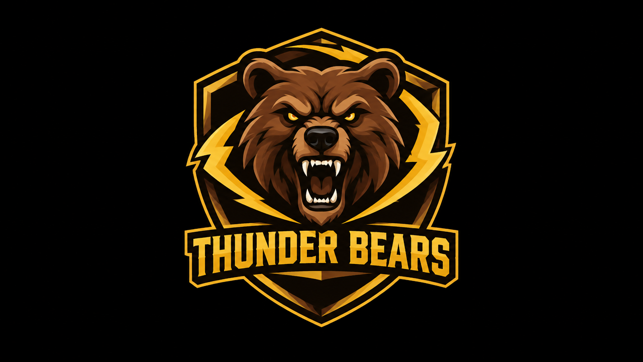 AI Sports Team Logo Generator 雷电棕熊球队徽与 Thunder Bears 队名效果图
