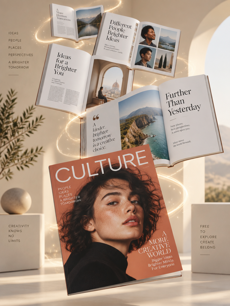 alt="Free AI magazine generator creating dynamic covers and engaging article layouts to overcome budget constraints and creative blocks"