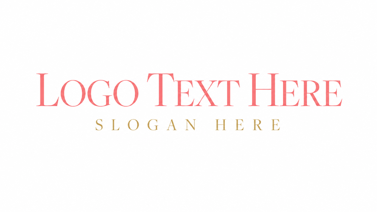 Soft pastel classical serif font design effect for haute couture pure text Logo on a pure white background