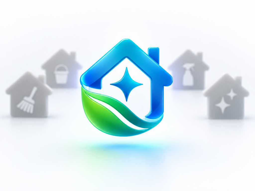 Creative service logo design with a unique 3D business logo icon, clean white background, modern branding illustration.
