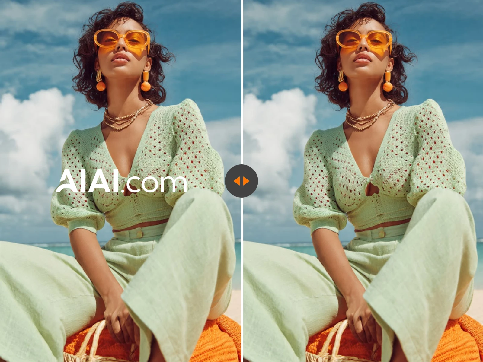 Full-frame watermark removal preview