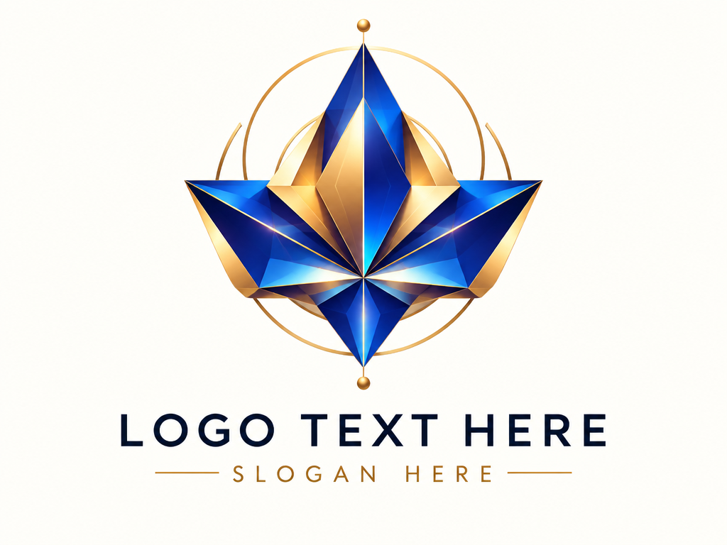 Unique bespoke brand logo design template card with custom typography and placeholder text