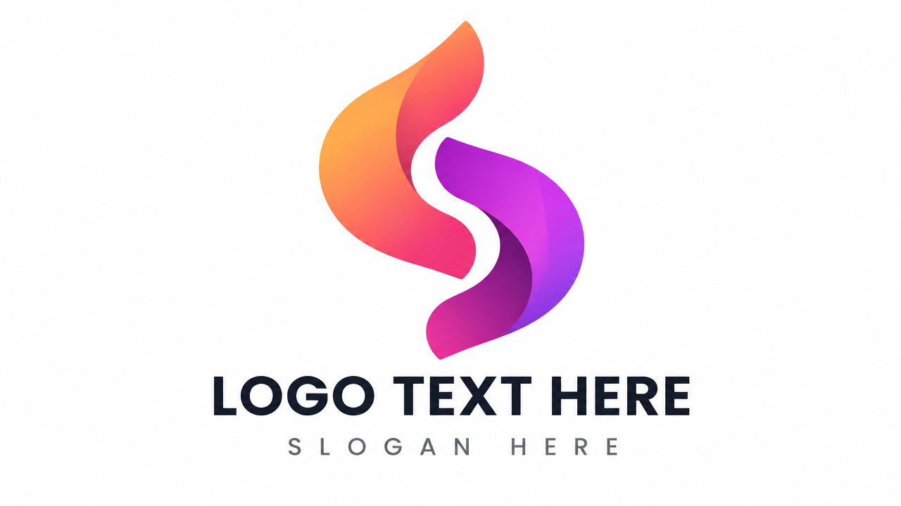 Creative interlocking gradient S ribbon modern brand logo design template