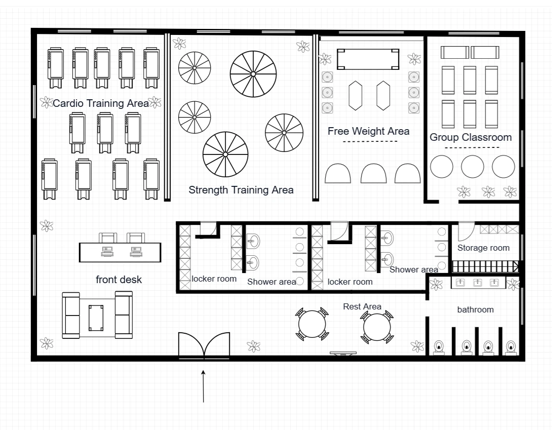 Gym Floor Plan Template