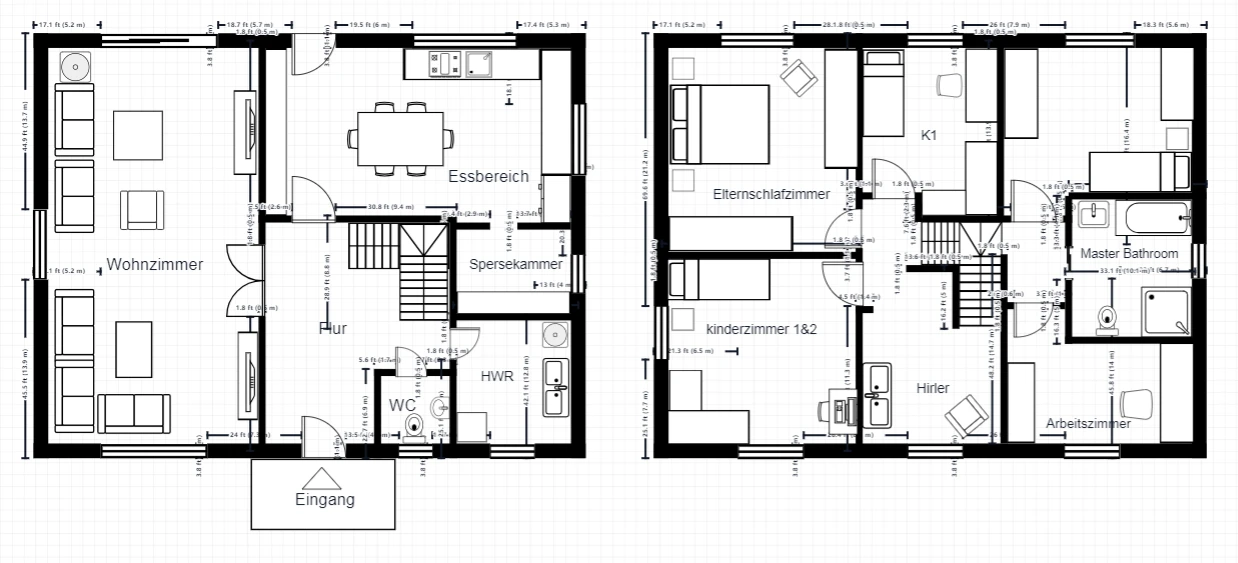 Two-Story House Floor Plan