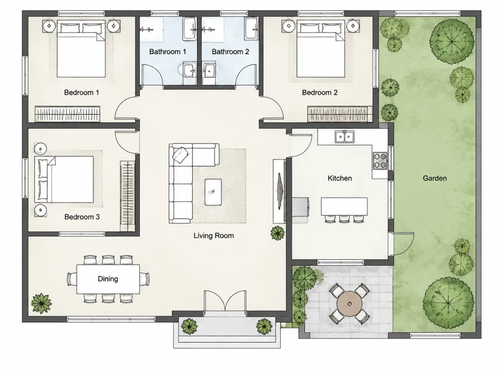 AI 2d Room Plan