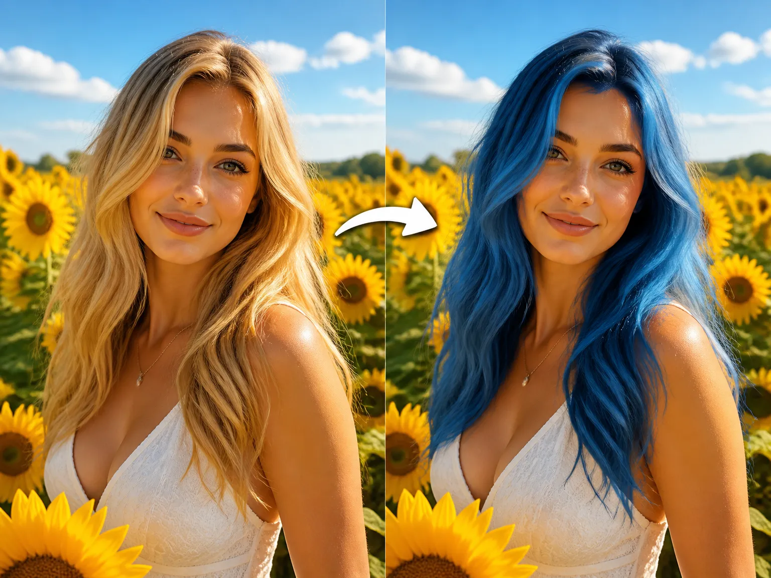 AI Blue Hair Filter