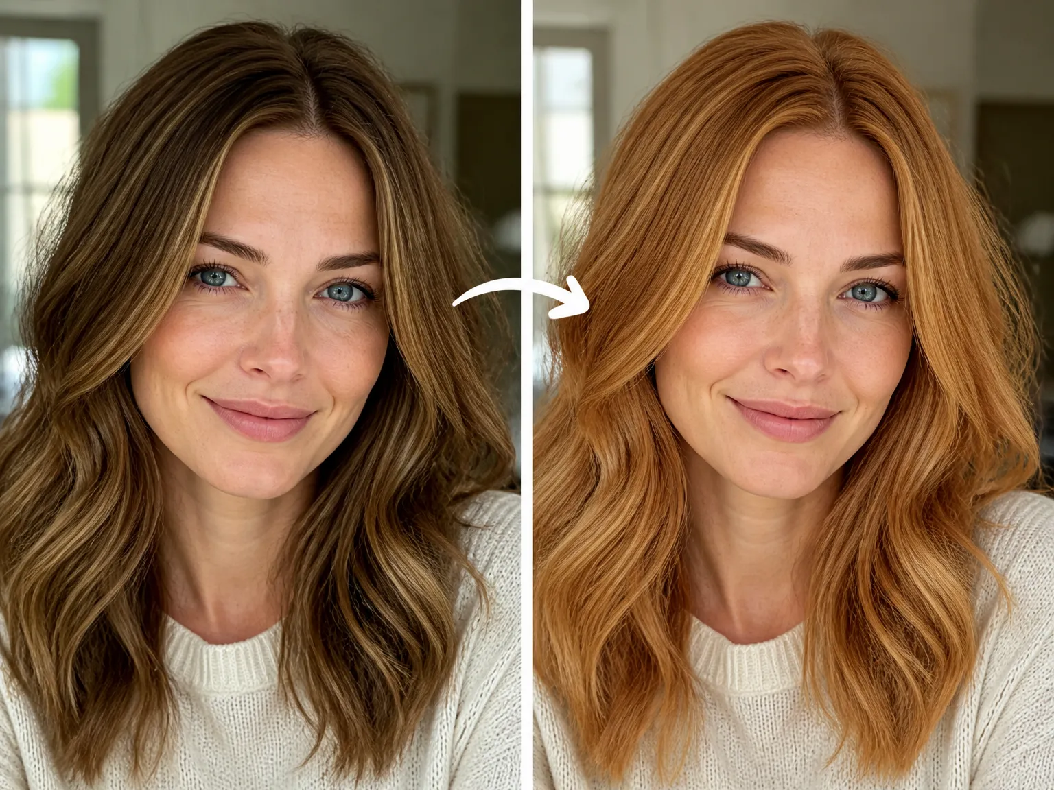 AI Strawberry Blonde Hair Filter