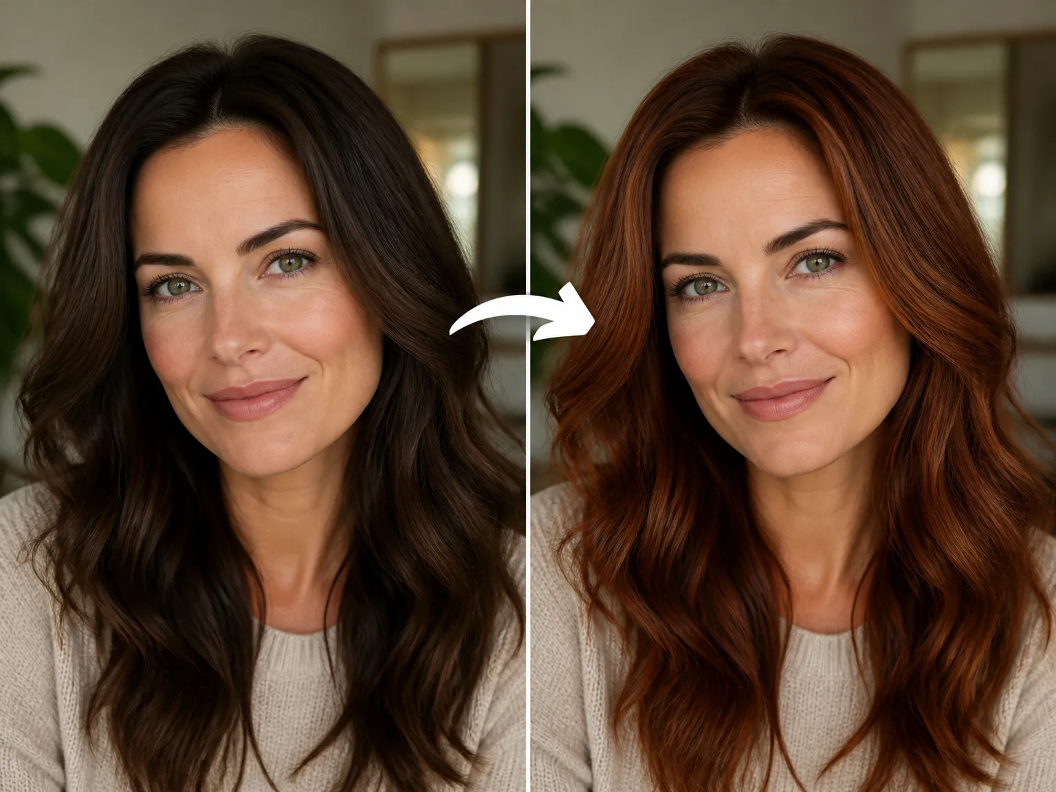 AI Auburn Hair Filter