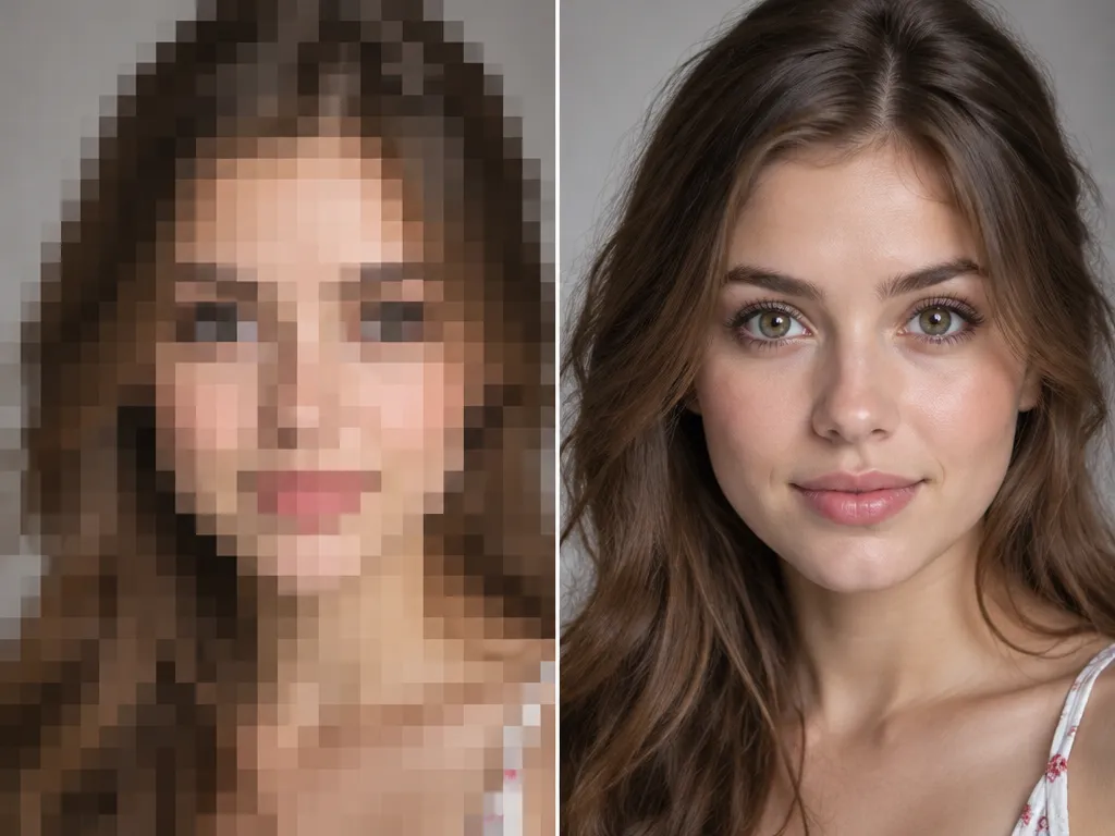 Unpixelate Image